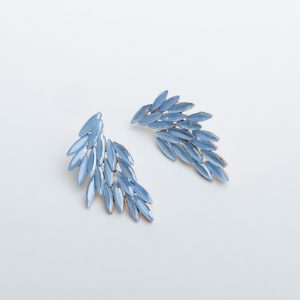 Cercei aripi bleu cu pietre - 043716.5